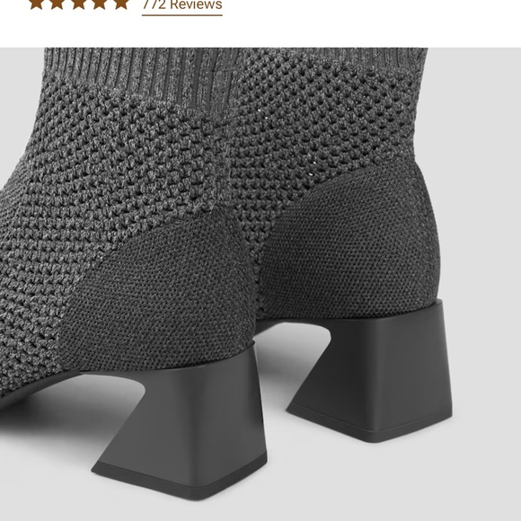 Vivaia Square-Toe Perforated Heeled Boots (Melissa) lava grey 39 - Picture 5 of 9